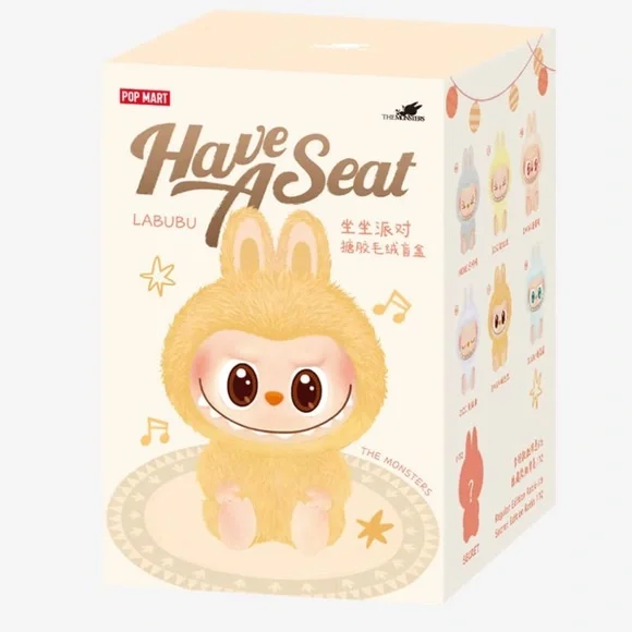 POP MART Labubu Have A Seat ラビット QUQU THE MONSTERS - Have a Seat Vinyl Plush Blind Box | Blind
